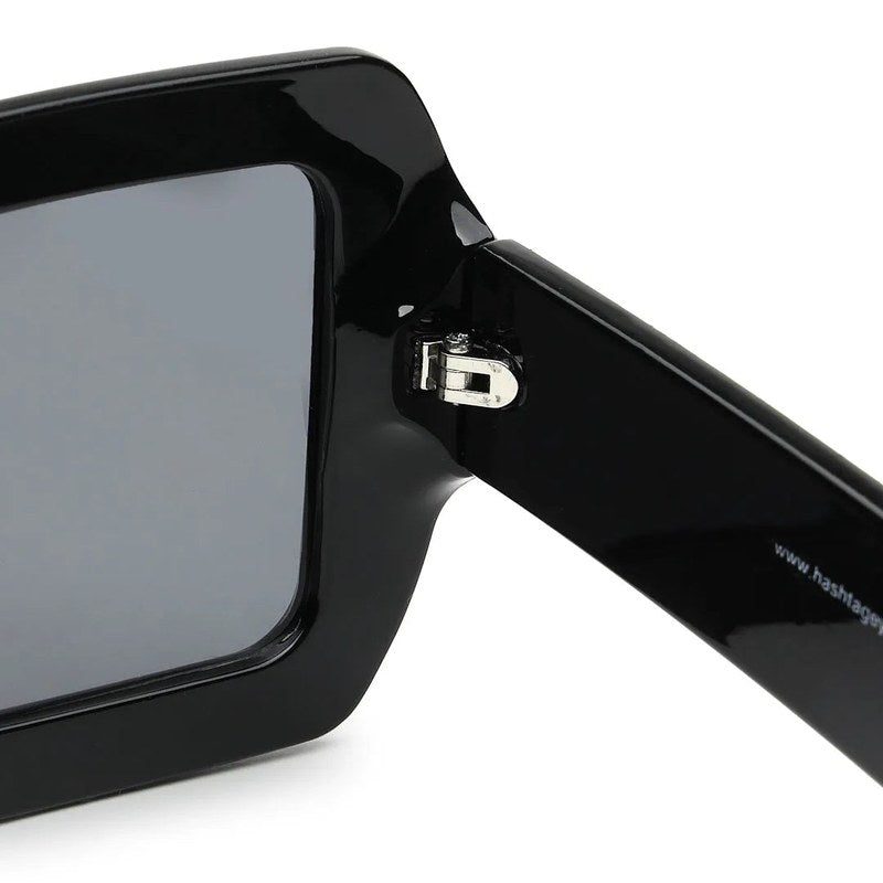 Jumbo Black Medium Full Rim Square Sunglasses for Men & Women — Hashtag Eyewears