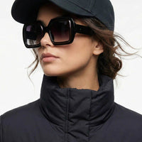 Jumbo Gradient Black Medium Full Rim Square Sunglasses for Men & Women — Hashtag Eyewears