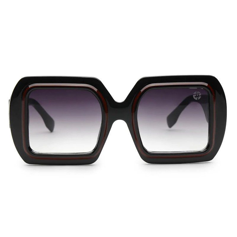 Jumbo Gradient Black Medium Full Rim Square Sunglasses for Men & Women — Hashtag Eyewears