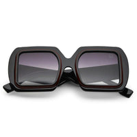 Jumbo Gradient Black Medium Full Rim Square Sunglasses for Men & Women — Hashtag Eyewears