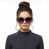 Kalira | Black Large Full Rim Cateye Sunglasses for Women [UV-protected]