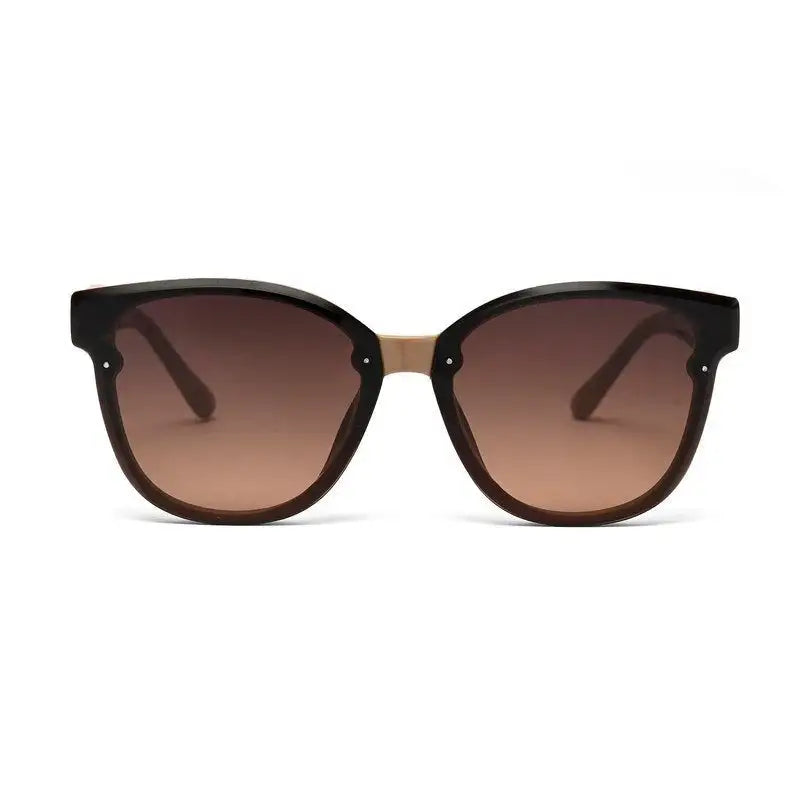 Kalira | Brown Large Full Rim Cateye Sunglasses for Women [UV-protected]