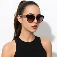 Kalira | Brown Large Full Rim Cateye Sunglasses for Women [UV-protected]