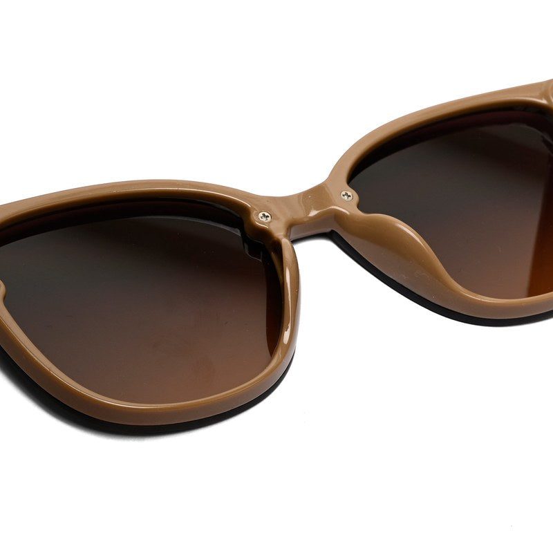 Kalira | Brown Large Full Rim Cateye Sunglasses for Women [UV-protected]