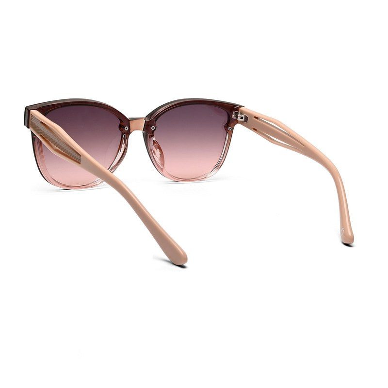 Kalira | Gradient Brown - Pink Large Full Rim Cateye Sunglasses for Women [UV-protected]