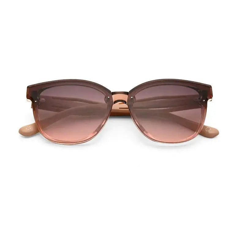 Kalira | Gradient Brown - Pink Large Full Rim Cateye Sunglasses for Women [UV-protected]