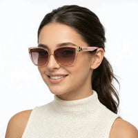 Karion | Transparent Medium Full Rim Cateye Sunglasses for Women [UV-protected]