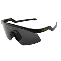 KINETIC | Black Medium Half Rim Shield Sports Sunglasses for Men & Women [UV-protected]
