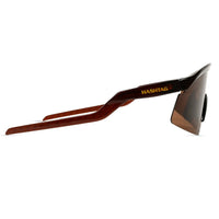 KINETIC | Transparent Brown Medium Half Rim Shield Sports Sunglasses for Men & Women [UV-protected]