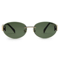 Kitto Green Medium Rim Less Oval Sunglasses for Men & Women — Hashtag Eyewears