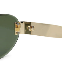 Kitto Green Medium Rim Less Oval Sunglasses for Men & Women — Hashtag Eyewears