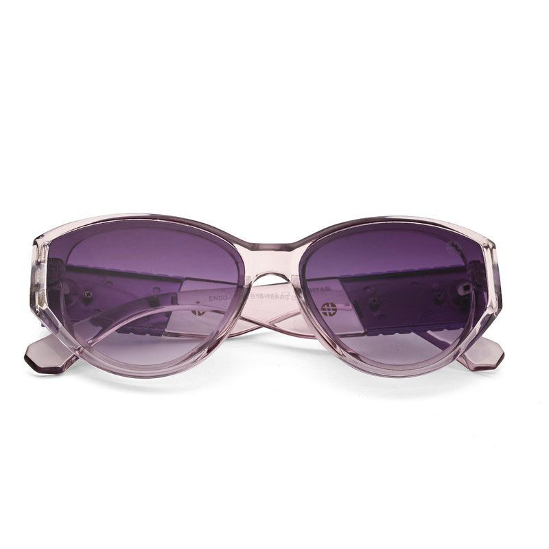 Kynor | Transparent Medium Full Rim Cateye Sunglasses for Women [UV-protected]
