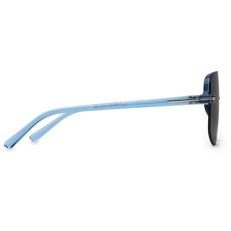 Kynox Blue Medium Half Rim Square Sunglasses for Men & Women — Hashtag Eyewears