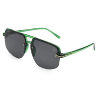 Kynox Green Medium Half Rim Square Sunglasses for Men & Women — Hashtag Eyewears