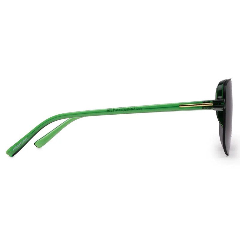 Kynox Green Medium Half Rim Square Sunglasses for Men & Women — Hashtag Eyewears