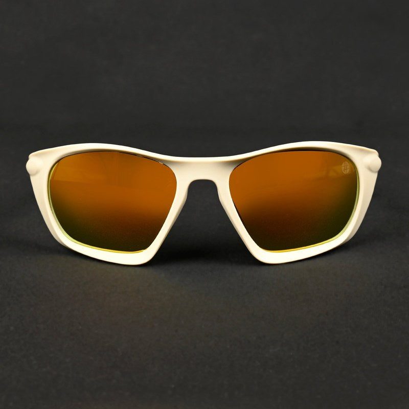 Lateralis Cream Large Full Rim Wraparound Sports Sunglasses for Men & Women — Hashtag Eyewears