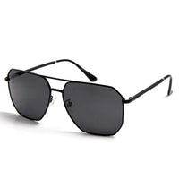 Lenis Black Large Full Rim Hexagonal Sunglasses for Men & Women — Hashtag Eyewears