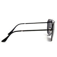 Lenis Black Large Full Rim Hexagonal Sunglasses for Men & Women — Hashtag Eyewears