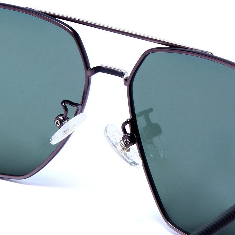 Lenis Green Large Full Rim Haxagonal Sunglasses for Men & Women — Hashtag Eyewears