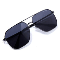 Lenis Grey Large Full Rim Haxagonal Sunglasses for Men & Women — Hashtag Eyewears