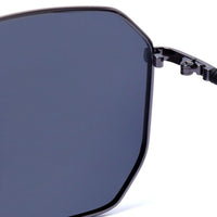 Lenis Grey Large Full Rim Haxagonal Sunglasses for Men & Women — Hashtag Eyewears