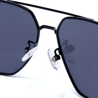 Lenis Silver & Black Large Full Rim Haxagonal Sunglasses for Men & Women — Hashtag Eyewears