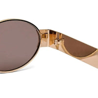 Liora | Brown Small Full Rim Oval Sunglasses for Women [UV-protected]