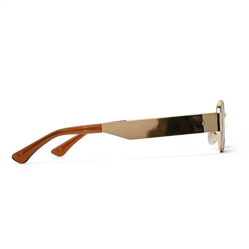 Liora | Brown Small Full Rim Oval Sunglasses for Women [UV-protected]