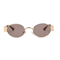 Liora | Brown Small Full Rim Oval Sunglasses for Women [UV-protected]