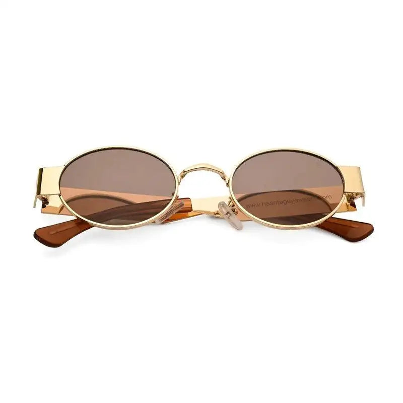 Liora | Brown Small Full Rim Oval Sunglasses for Women [UV-protected]