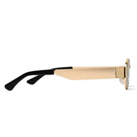 Liora | Gold Small Full Rim Oval Sunglasses for Women [UV-protected]