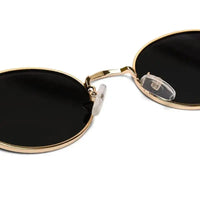 Liora | Gold Small Full Rim Oval Sunglasses for Women [UV-protected]