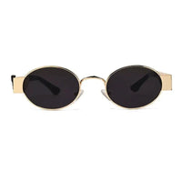 Liora | Gold Small Full Rim Oval Sunglasses for Women [UV-protected]