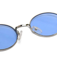 Liora | Silver Small Full Rim Oval Sunglasses for Women [UV-protected]