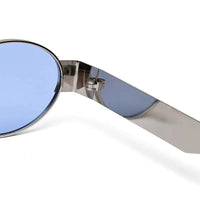 Liora | Silver Small Full Rim Oval Sunglasses for Women [UV-protected]