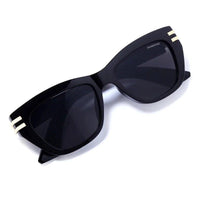 Lucid Black and Golden Large Full Rim Square Sunglasses for Women — Hashtag Eyewears