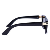 Lucid Black and Golden Large Full Rim Square Sunglasses for Women — Hashtag Eyewears