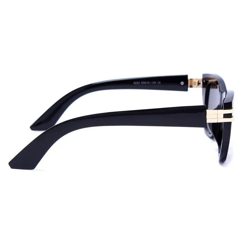 Lucid | Black and Golden Large Full Rim Square Sunglasses for Women [UV-protected]