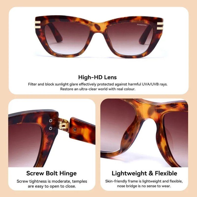Lucid | Black and Golden Large Full Rim Square Sunglasses for Women [UV-protected]