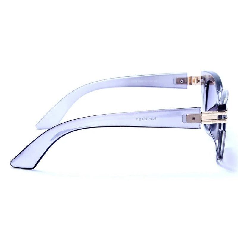 Lucid | Grey and Golden Large Full Rim Square Sunglasses for Women [UV-protected]
