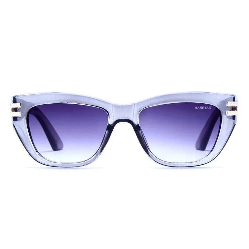 Lucid Grey and Golden Large Full Rim Square Sunglasses for Women — Hashtag Eyewears