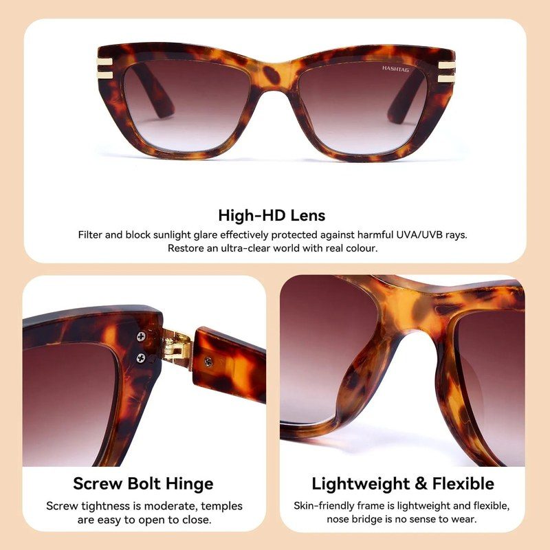 Lucid | White and Golden Large Full Rim Square Sunglasses for Women [UV-protected]
