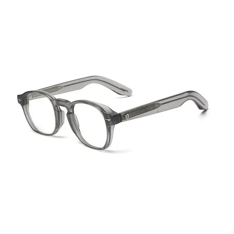 Lumishift | Transparent Greenish Grey Medium Full Rim Square Computer Glasses for Men & Women [Photochromic]
