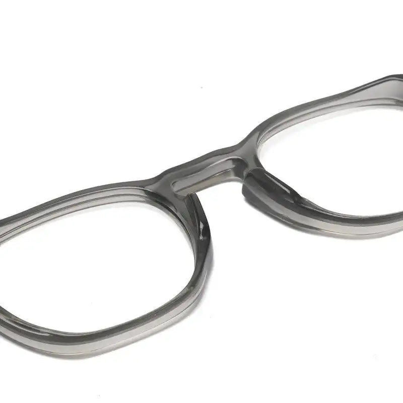 Lumishift | Transparent Greenish Grey Medium Full Rim Square Computer Glasses for Men & Women [Photochromic]