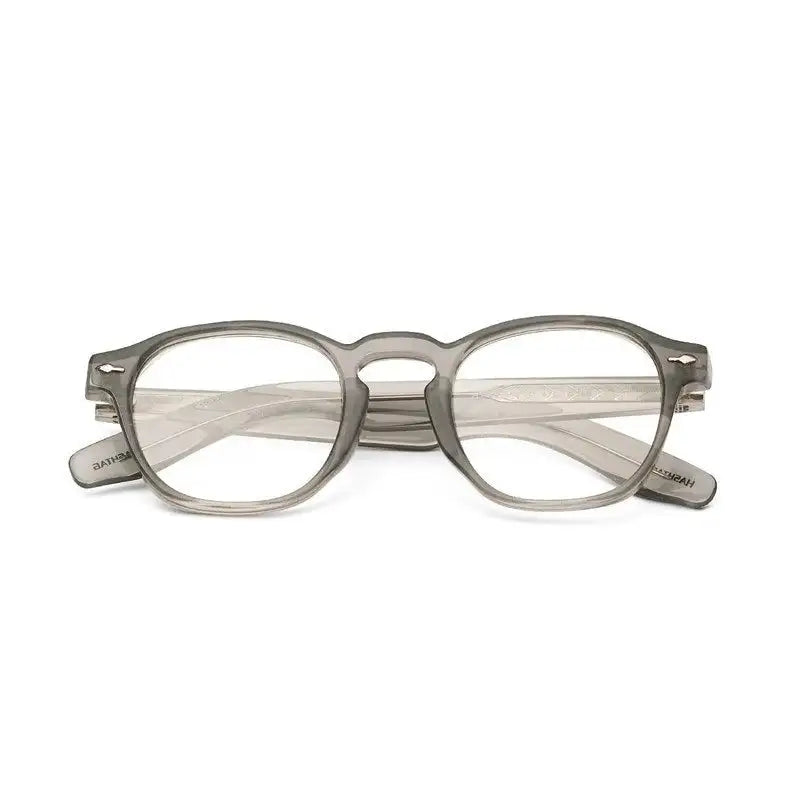 Lumishift | Transparent Greenish Grey Medium Full Rim Square Computer Glasses for Men & Women [Photochromic]