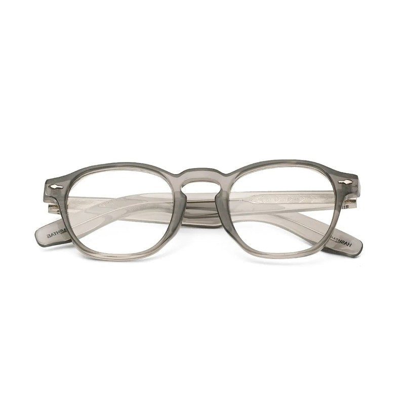 Lumishift Transparent Greenish Grey Medium Full Rim Square Computer Glasses for Men & Women — Hashtag Eyewears