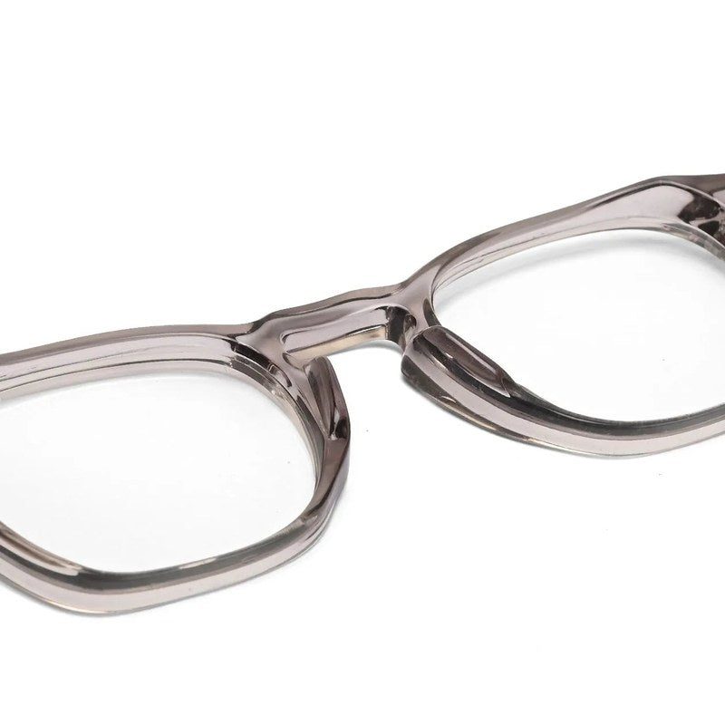Lumishift Transparent Grey Medium Full Rim Square Computer Glasses for Men & Women — Hashtag Eyewears