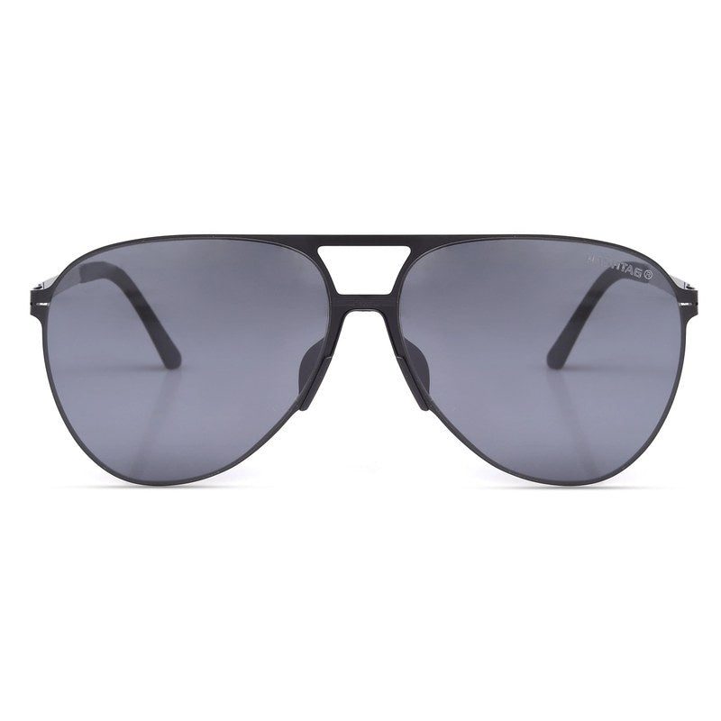 Lumisyn Black Large Full Rim Aviator Sunglasses for Men — Hashtag Eyewears