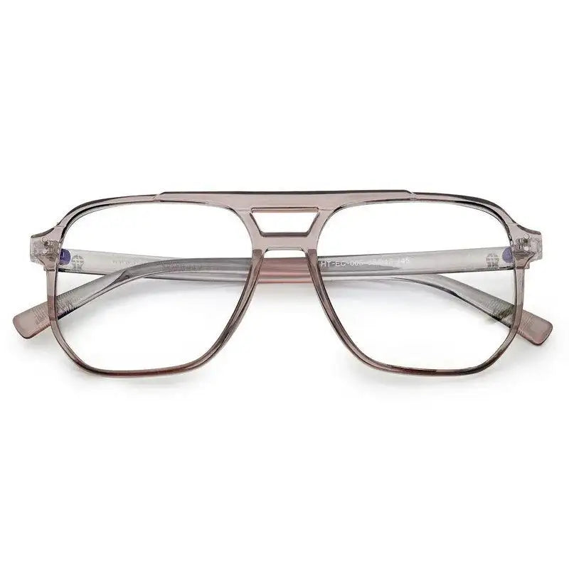 Lumnos | Brown Medium Full Rim Square Computer Glasses for Men & Women [Blue Block]