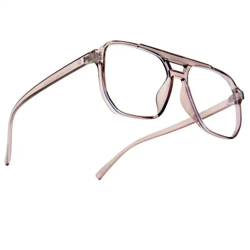 Lumnos | Brown Medium Full Rim Square Computer Glasses for Men & Women [Blue Block]